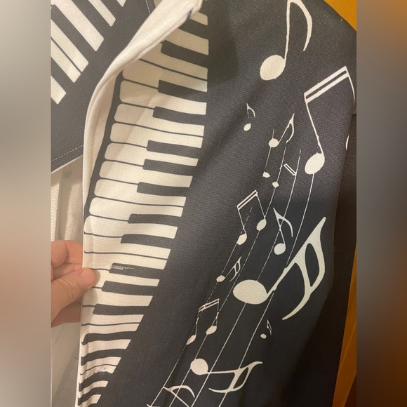 3/4 length Novelty Party Jacket “Music” Tag says XL but more like a large. New - Picture 3 of 5